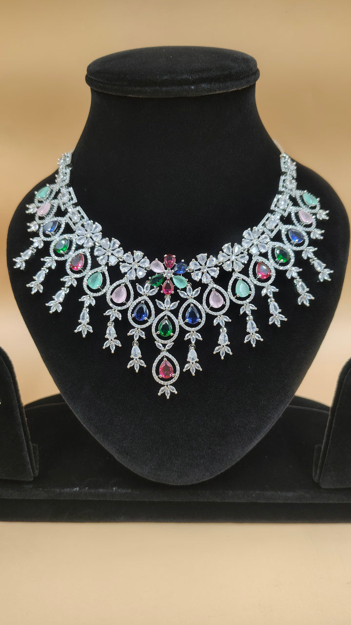 Pravya AD Necklace Set