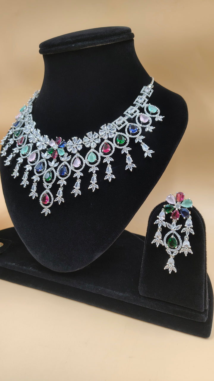 Pravya AD Necklace Set