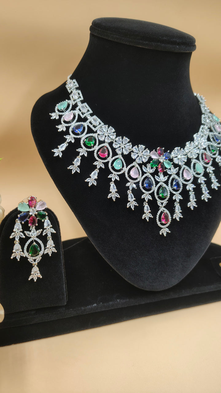 Pravya AD Necklace Set