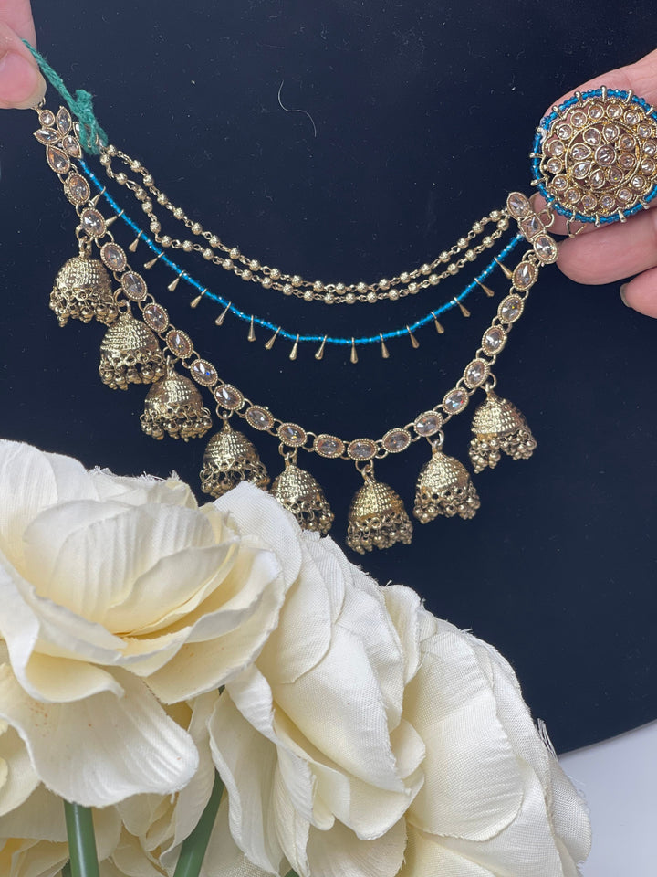 Bollywood/Pakistani/Indian Bahubali Earrings Tikka set Elegant Set