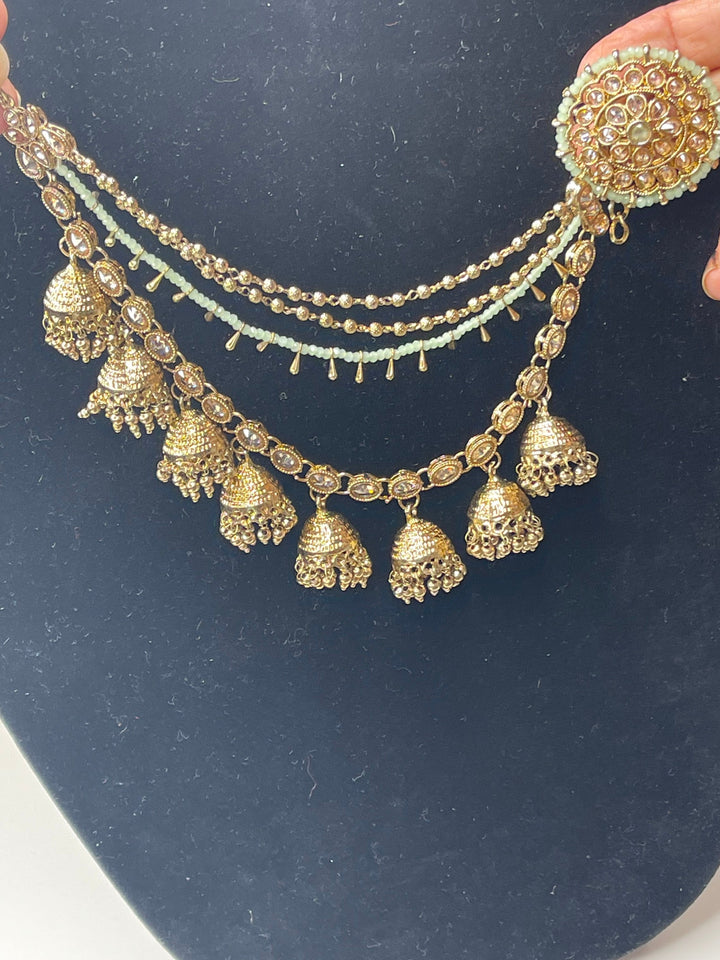 Bollywood/Pakistani/Indian Bahubali Earrings Tikka set Elegant Set