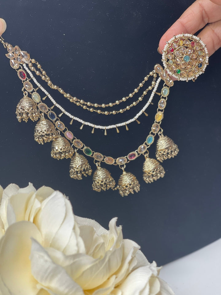 Bollywood/Pakistani/Indian Bahubali Earrings Tikka set Elegant Set