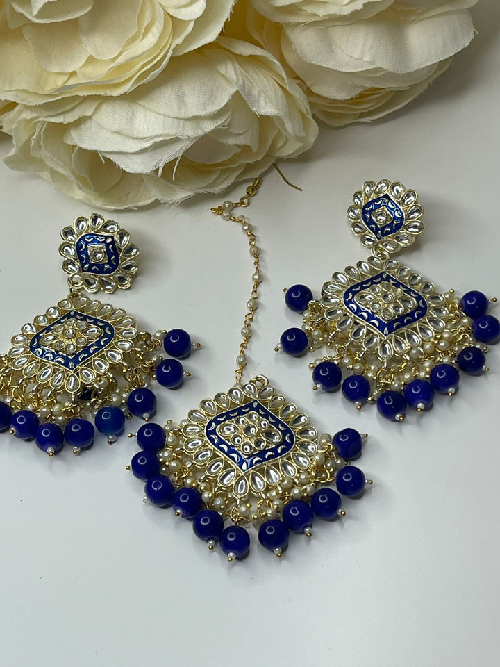Izhaar Indian Maang Tikkat Set With Earrings For Girls And Womens.