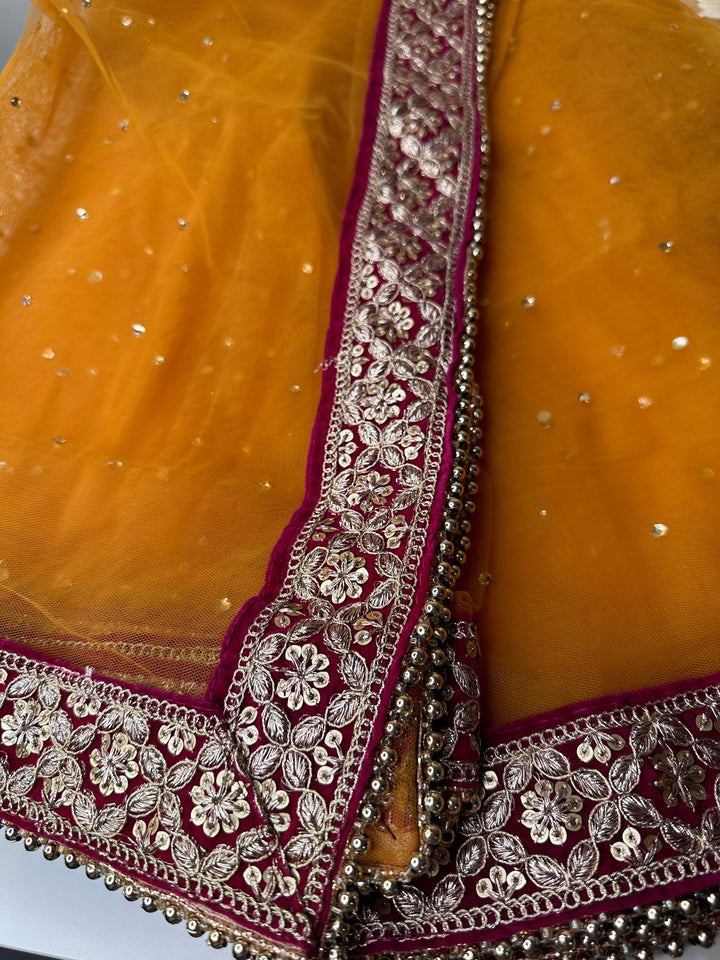 Traditional Embroidered Bridal Work Dupatta