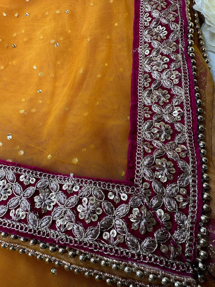 Traditional Embroidered Bridal Work Dupatta