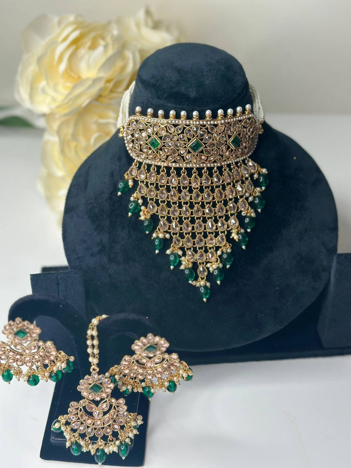Aayesha Reverse Ad Polki Necklace