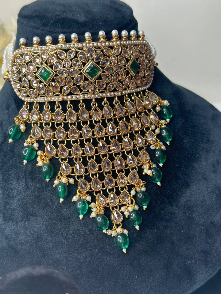 Aayesha Reverse Ad Polki Necklace