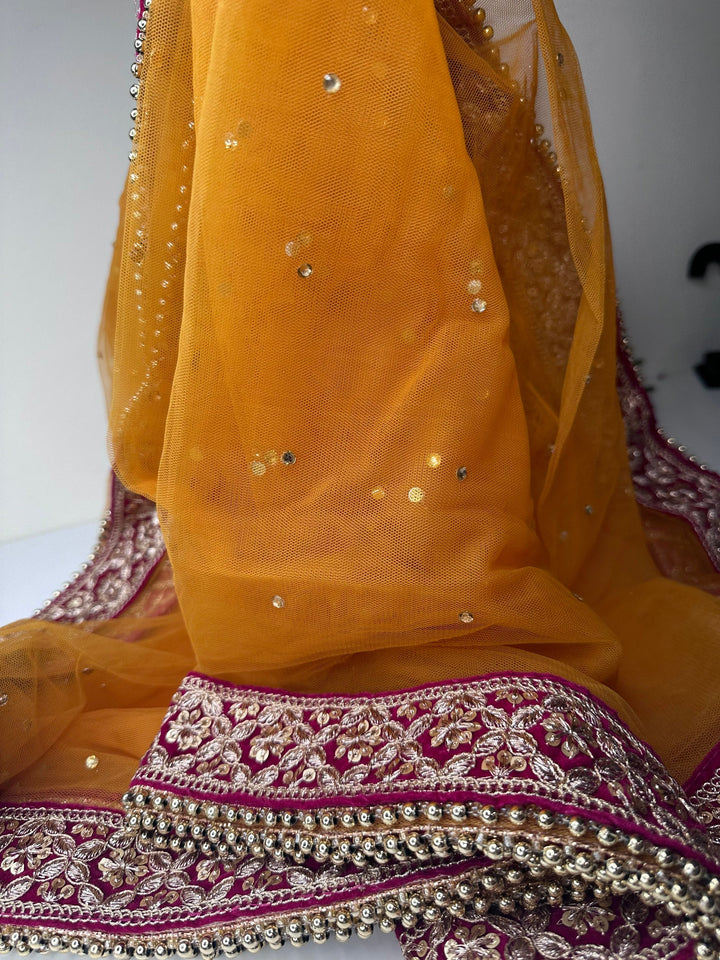 Traditional Embroidered Bridal Work Dupatta