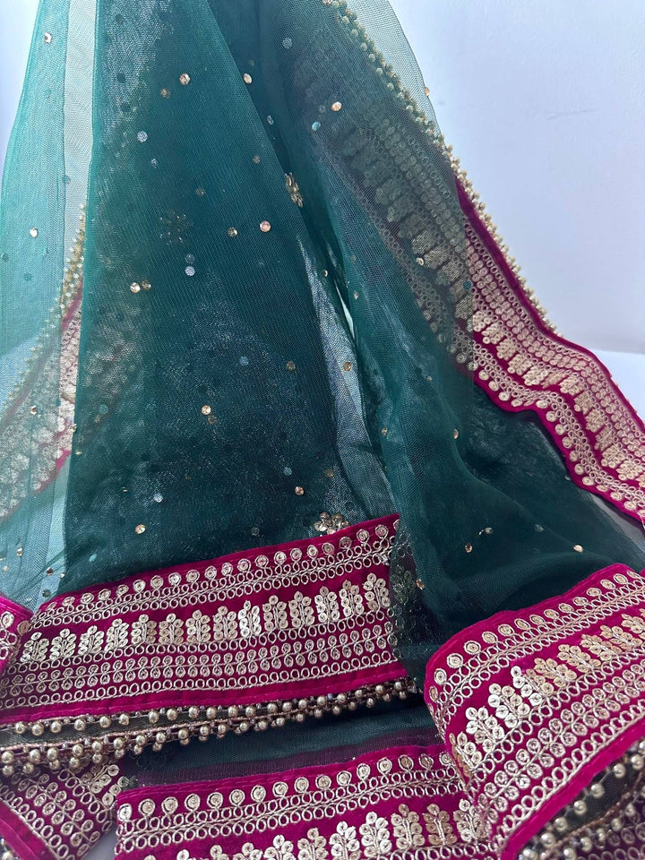 Traditional Embroidered Bridal Work Dupatta