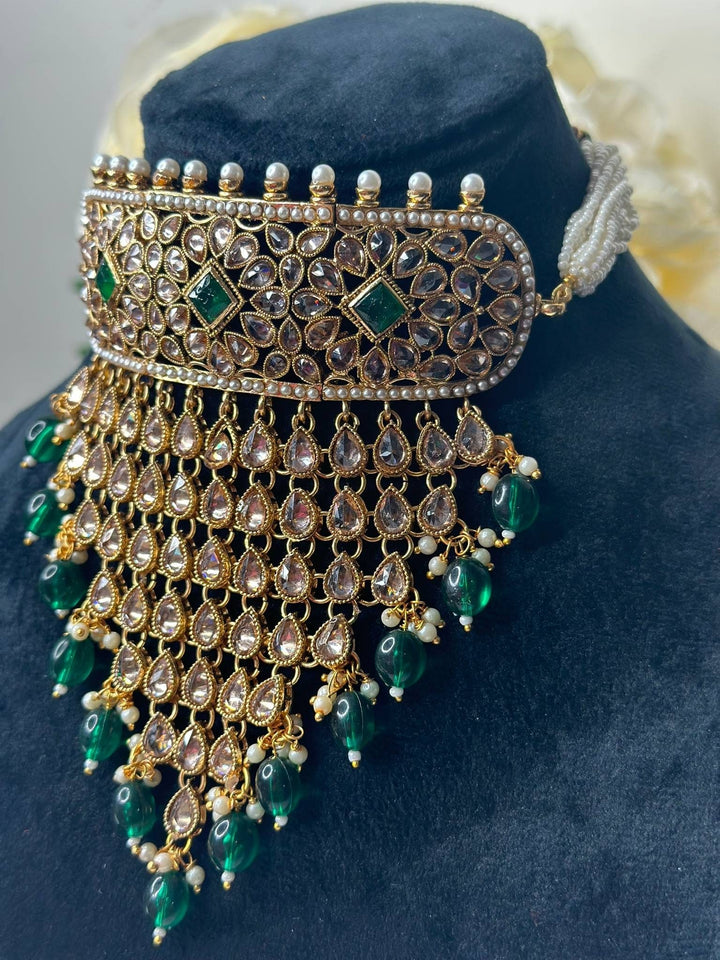 Aayesha Reverse Ad Polki Necklace