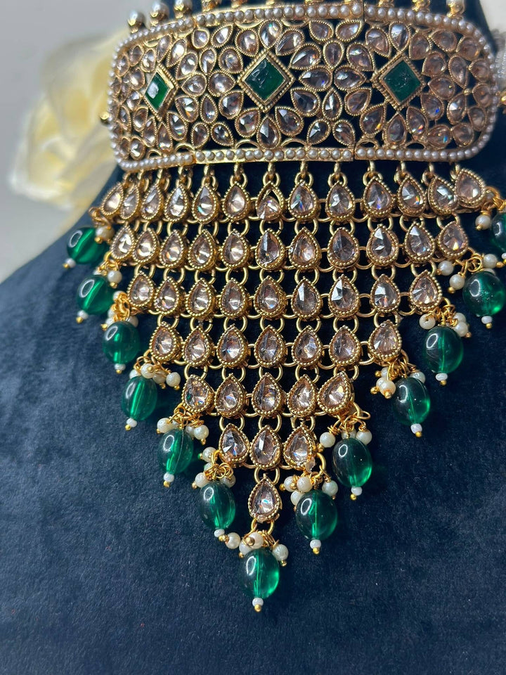 Aayesha Reverse Ad Polki Necklace