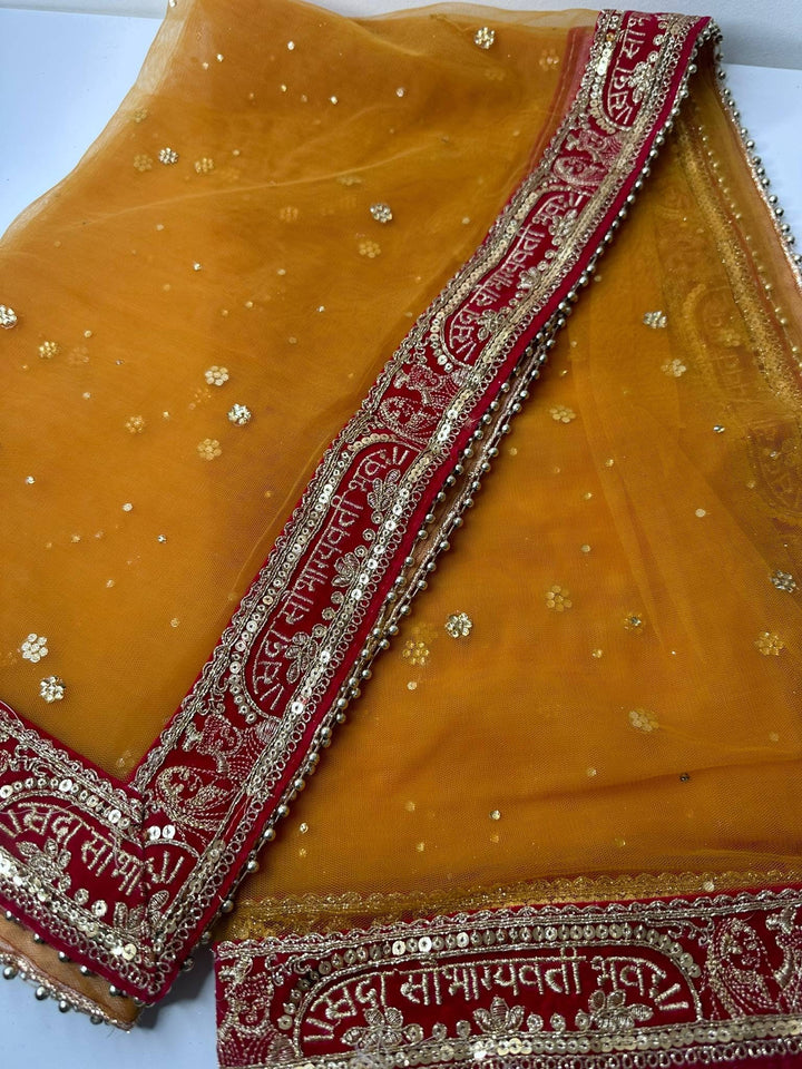 Traditional Embroidered Work Bridal,Dupatta