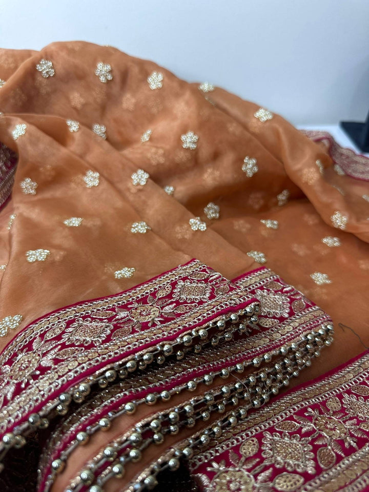Traditional Embroidered Bridal Work Dupatta