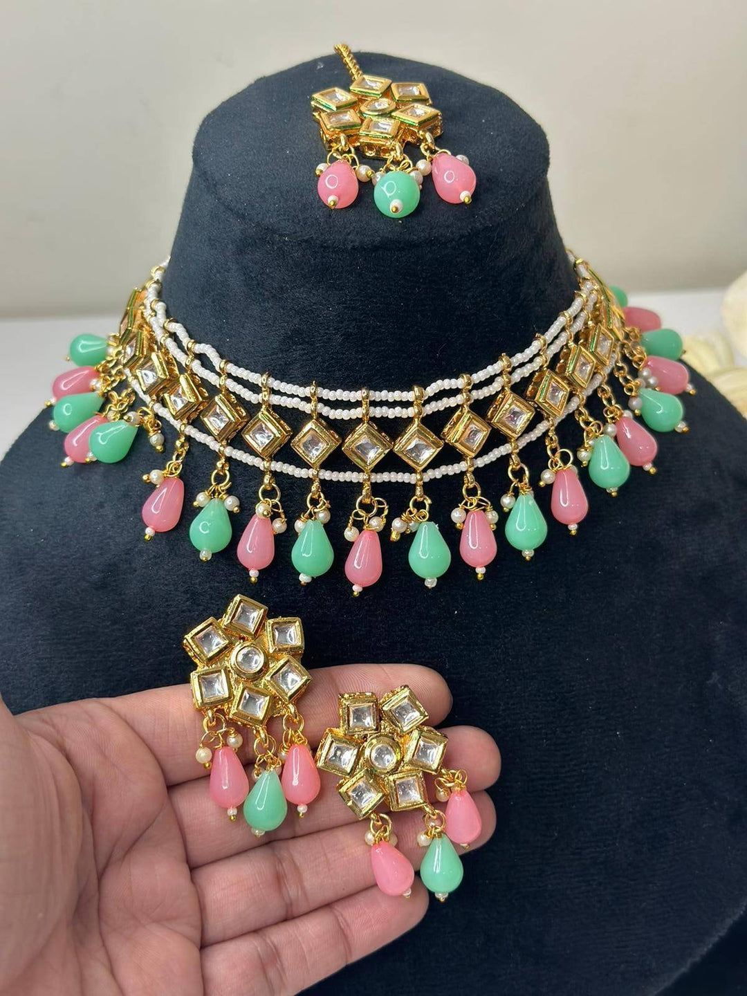 Ekisha Polki Kundan Necklace