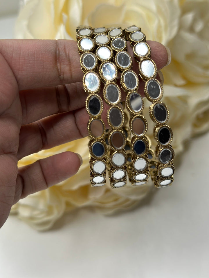 Sheesha Kundan Bangles Set