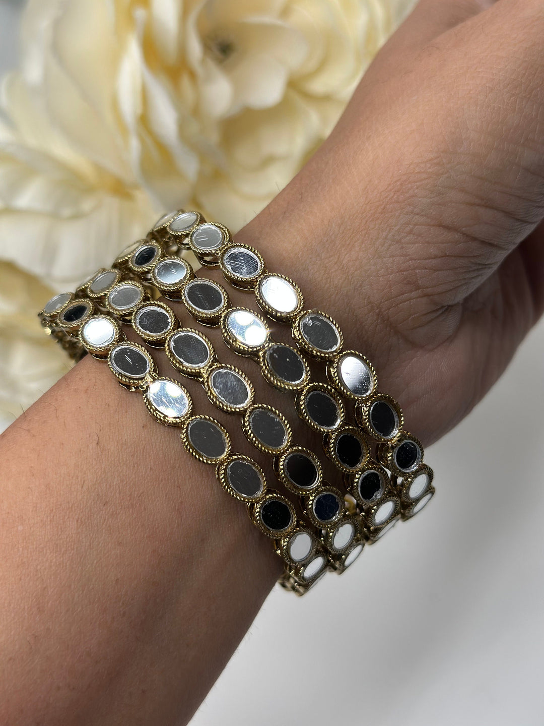 Sheesha Kundan Bangles Set