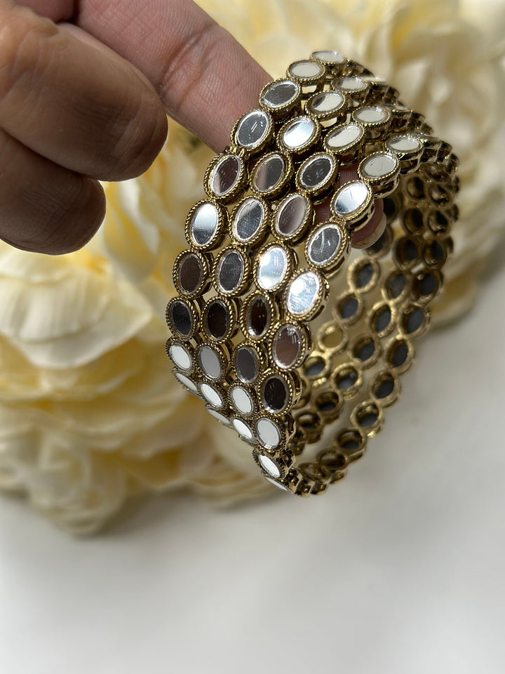 Sheesha Kundan Bangles Set