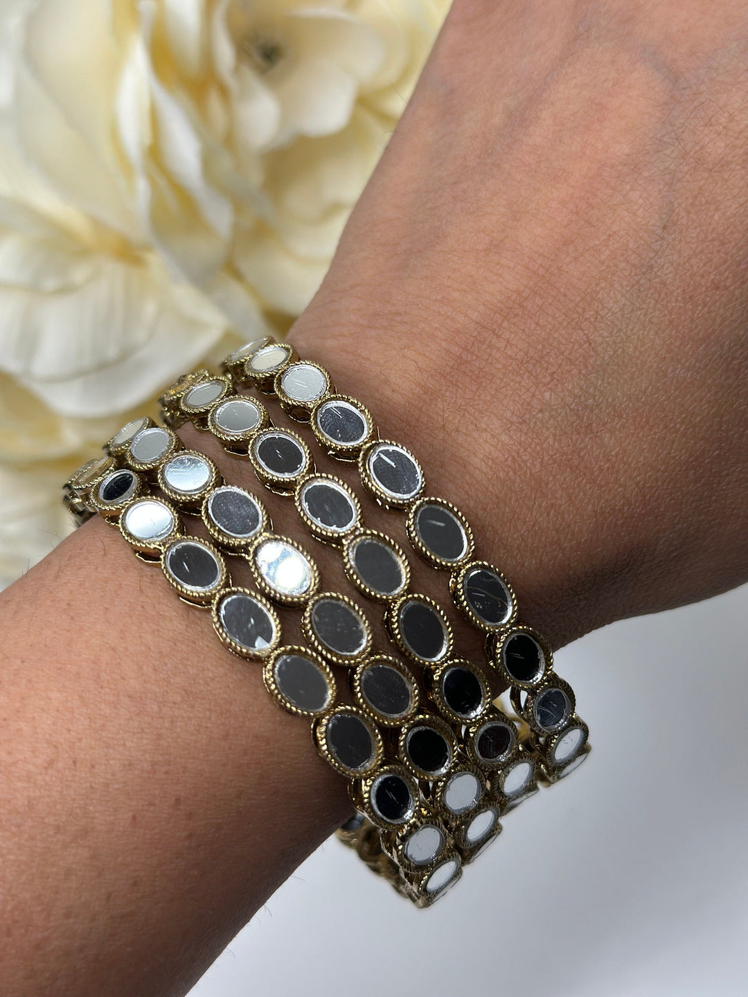 Sheesha Kundan Bangles Set