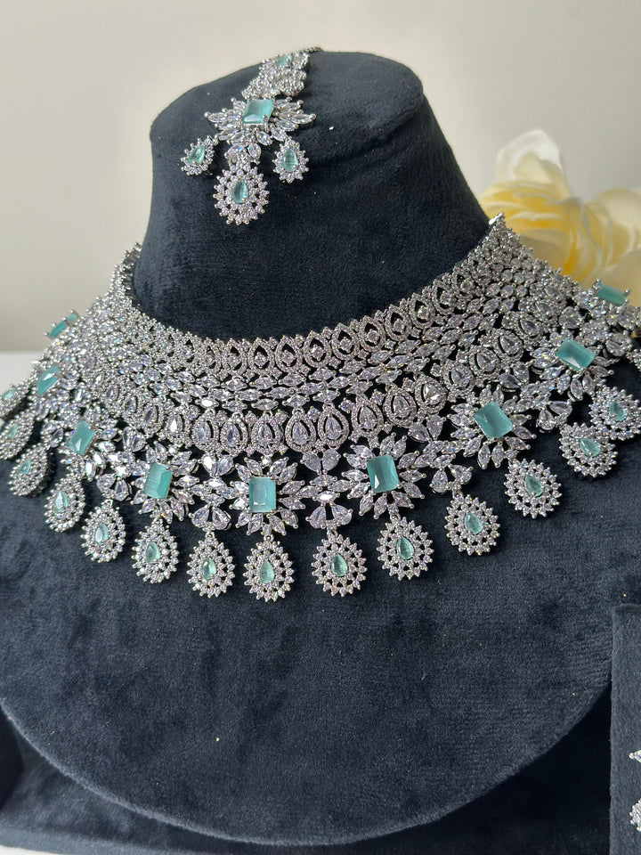 Nova CZ Mint Necklace AD Set014