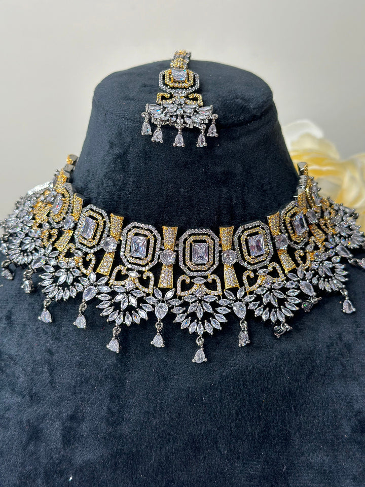 Aria CZ White Necklace ADset015