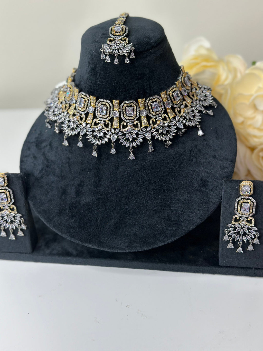 Aria CZ White Necklace ADset015