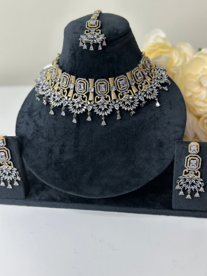 Aria CZ White Necklace ADset015