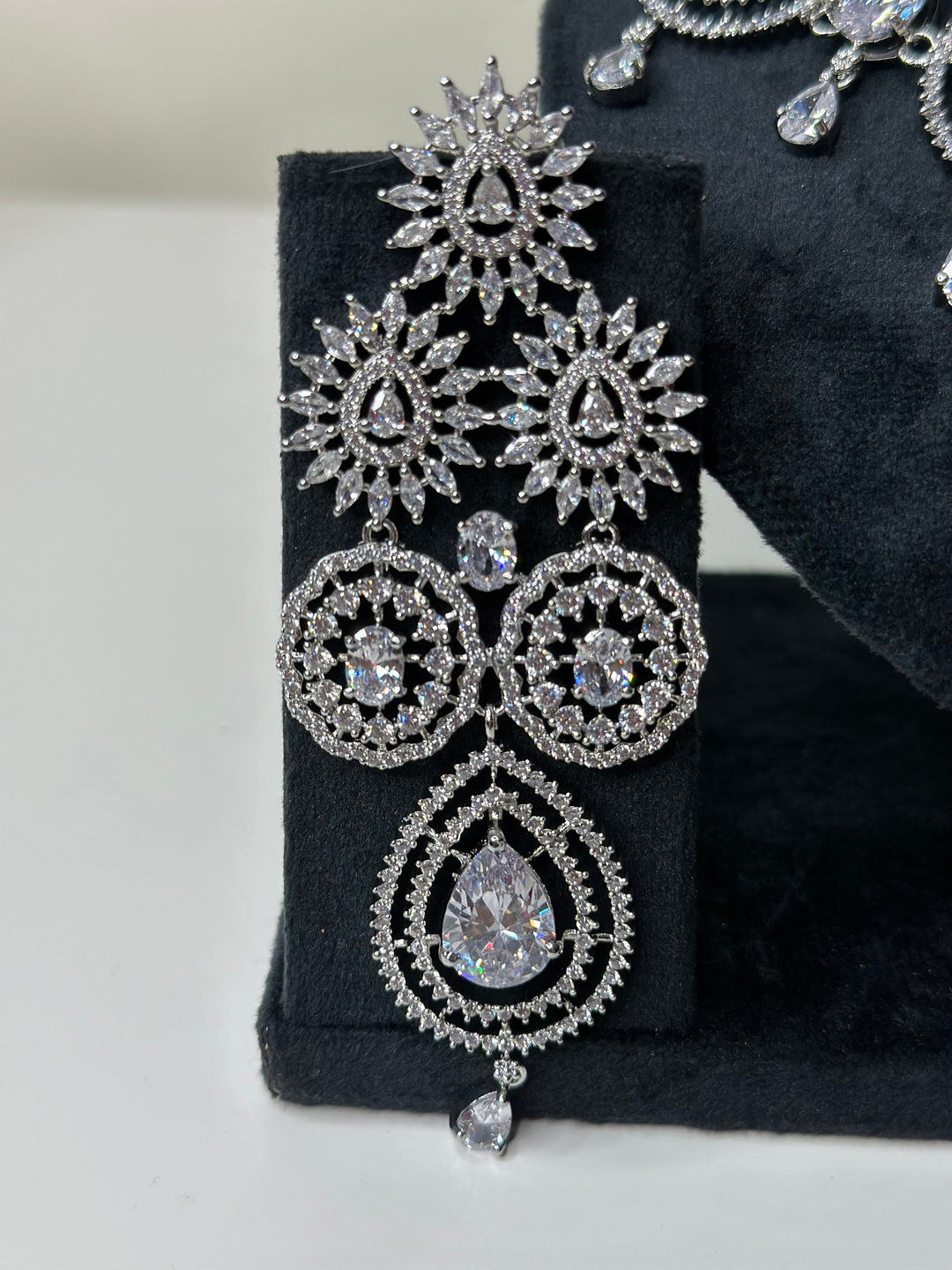 Zia CZ White Necklace AD Set013