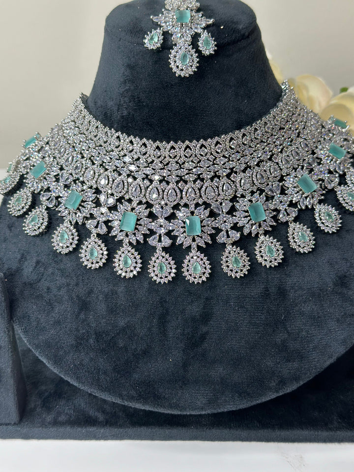 Nova CZ Mint Necklace AD Set014