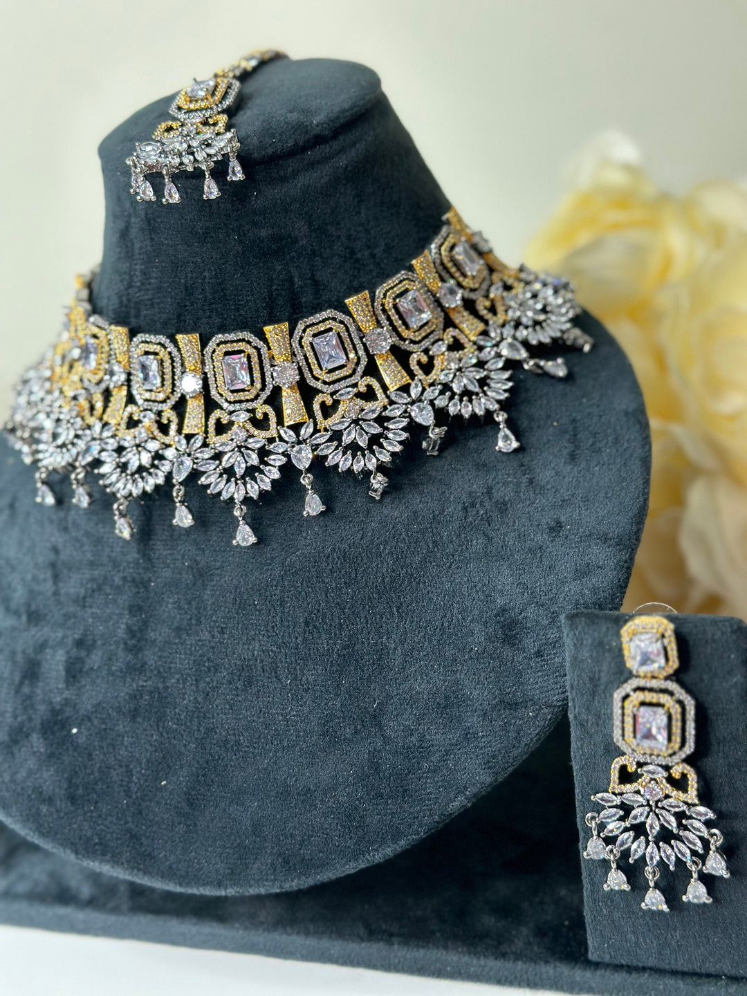 Aria CZ White Necklace ADset015