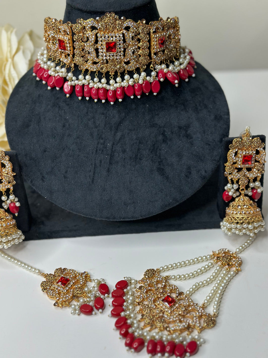 Nusrat Reverse Ad Polki Necklace Set