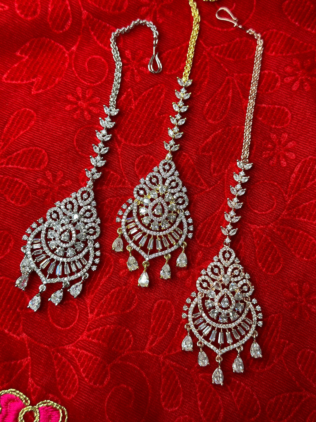 Izhaar Noor AD Wedding Jewelry Maang Tikka