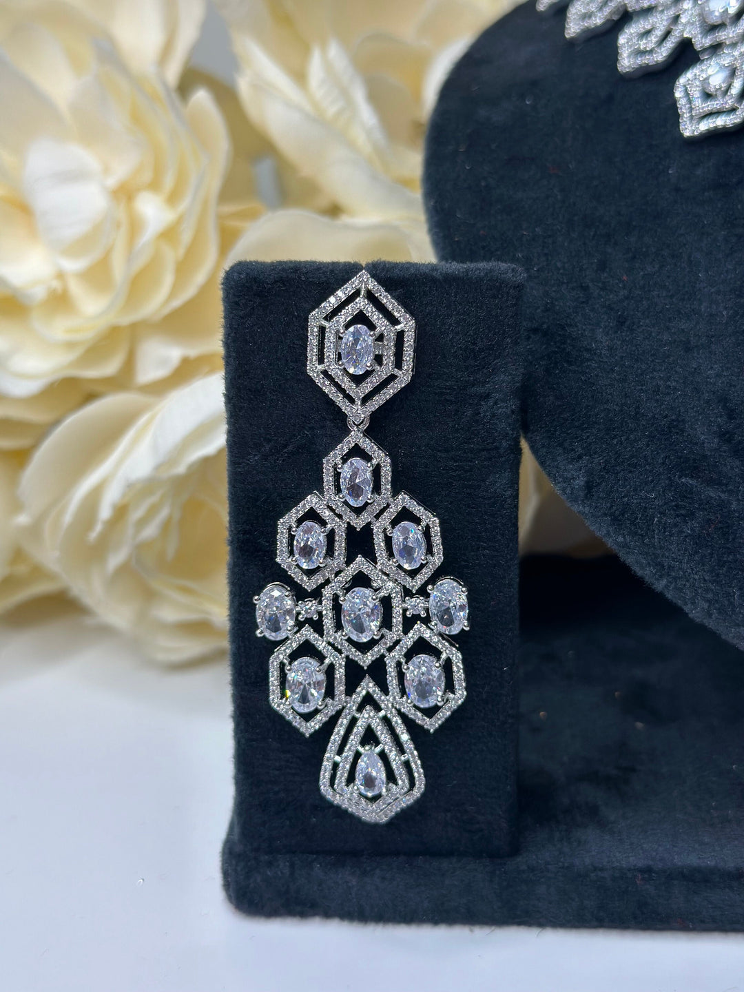 Mia CZ Silver Necklace Set AdSet001