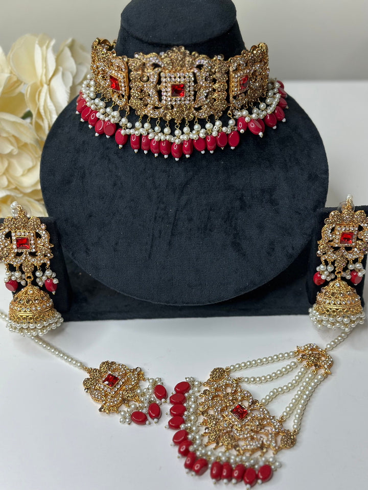 Nusrat Reverse Ad Polki Necklace Set