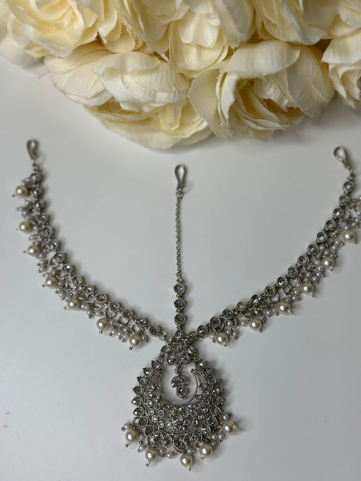 Izhaar Signature Bridal Silver Jewelry Multi Design Maang Tikka