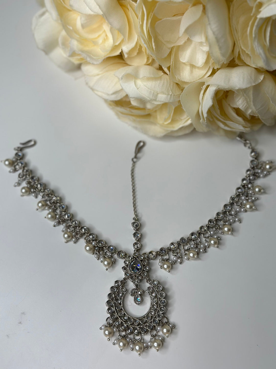 Izhaar Signature Bridal Silver Jewelry Multi Design Maang Tikka