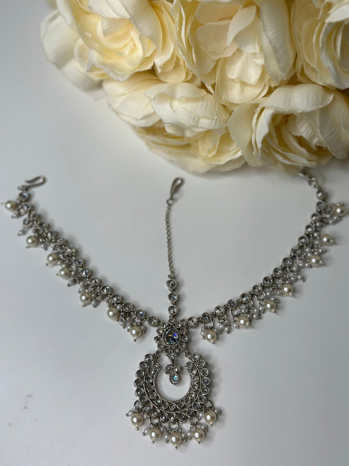 Izhaar Signature Bridal Silver Jewelry Multi Design Maang Tikka