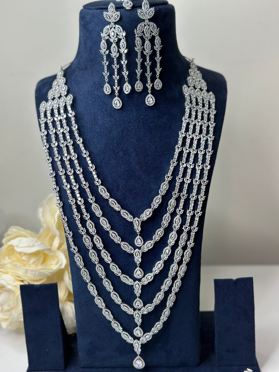 Judy CZ Long Necklace ADset036