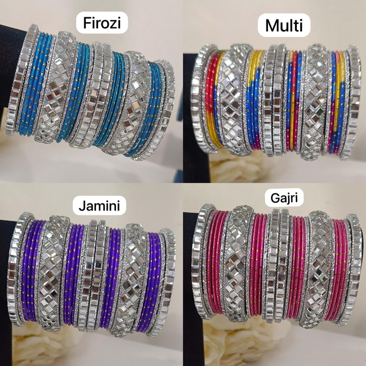 Izhaar Mirror Work Bangles Set