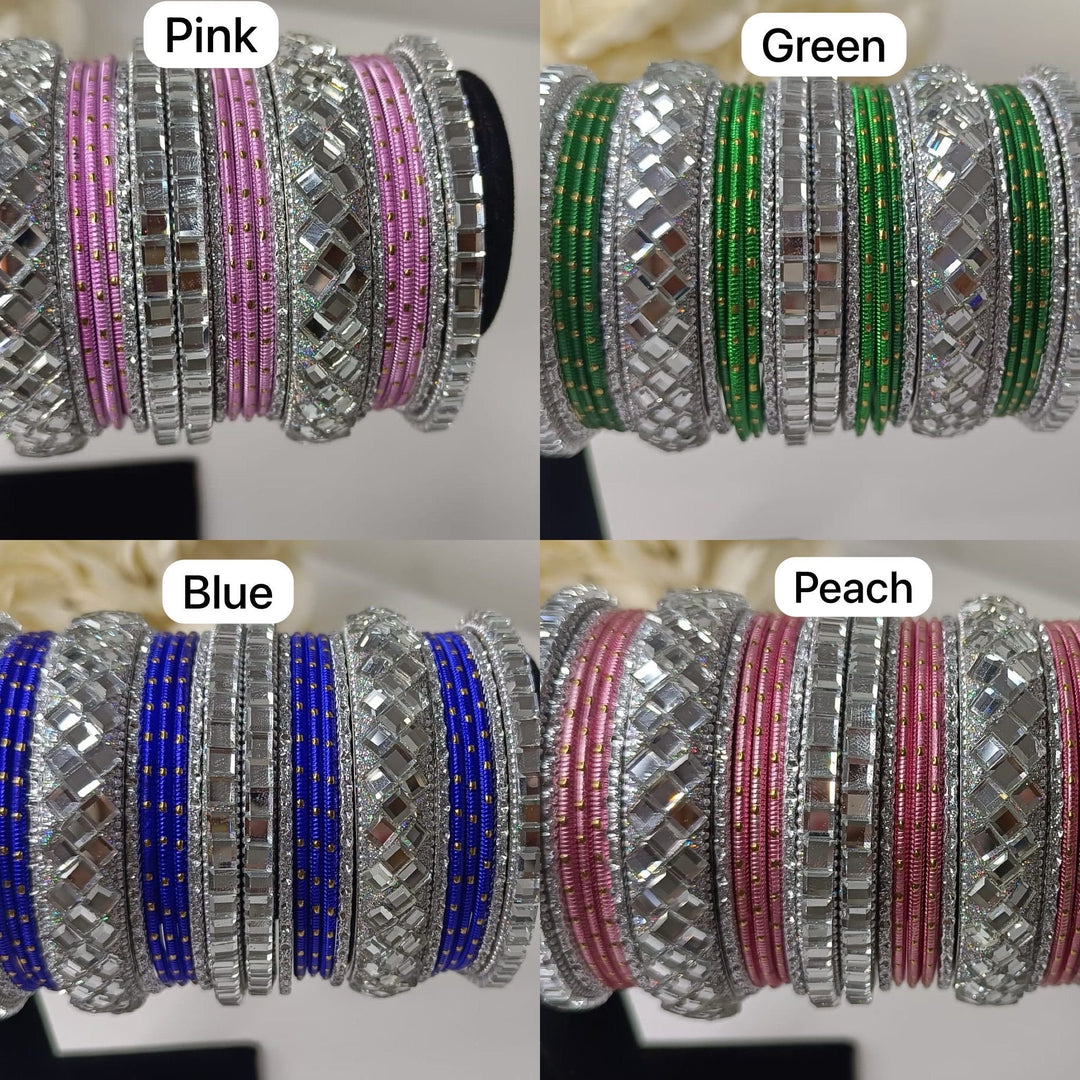 Izhaar Mirror Work Bangles Set