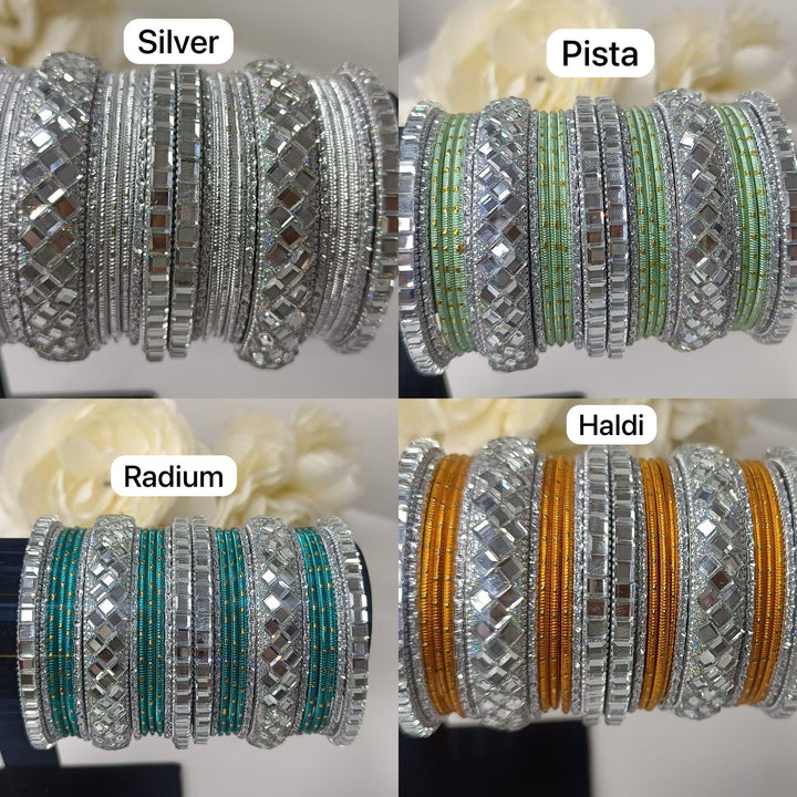 Izhaar Mirror Work Bangles Set