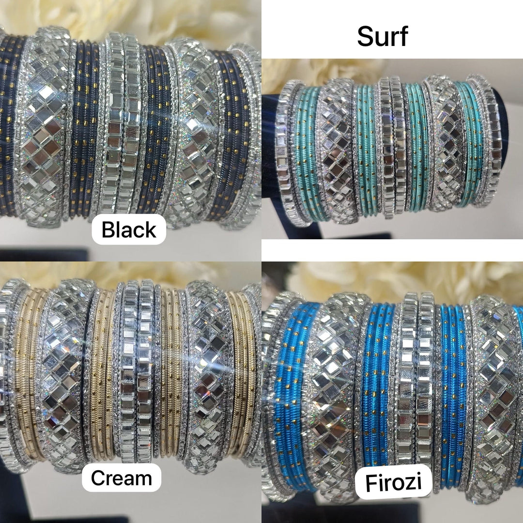 Izhaar Mirror Work Bangles Set