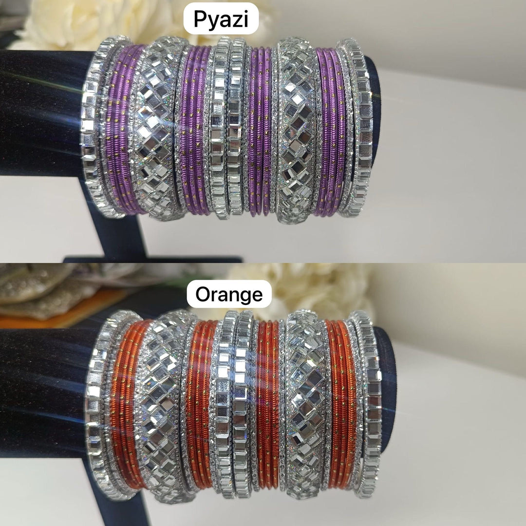 Izhaar Mirror Work Bangles Set