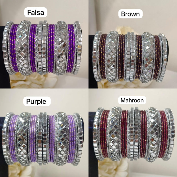 Izhaar Mirror Work Bangles Set