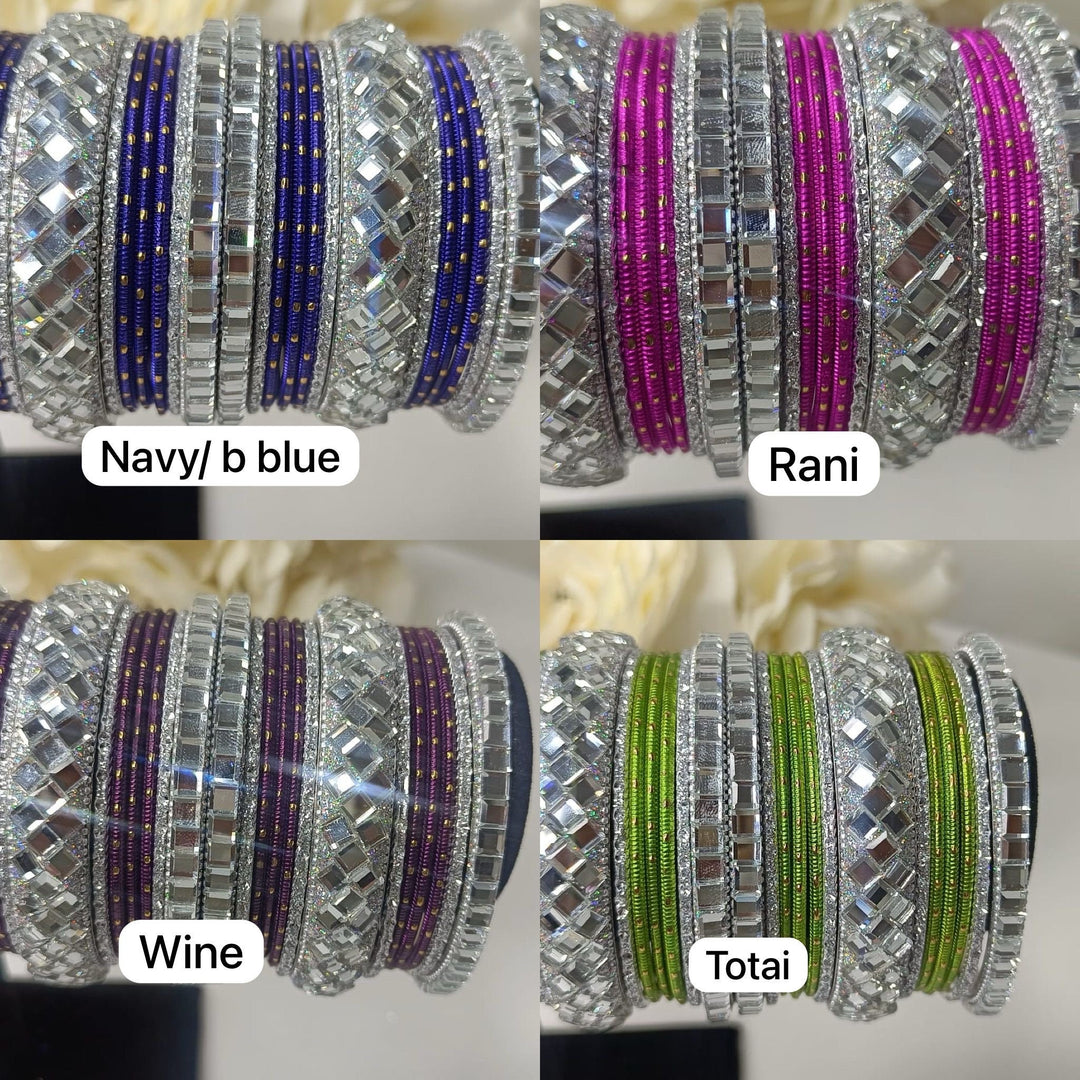 Izhaar Mirror Work Bangles Set