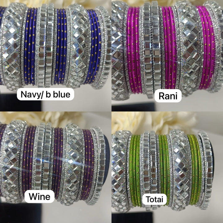 Izhaar Mirror Work Bangles Set