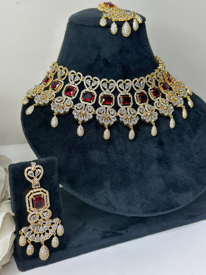 Isa CZ Necklace AD Set011