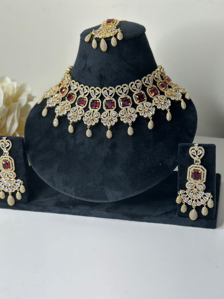 Isa CZ Necklace AD Set011