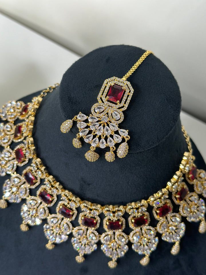 Isa CZ Necklace AD Set011