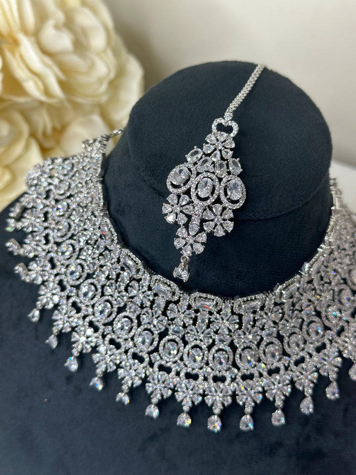 Jan CZ White Necklace ADset012