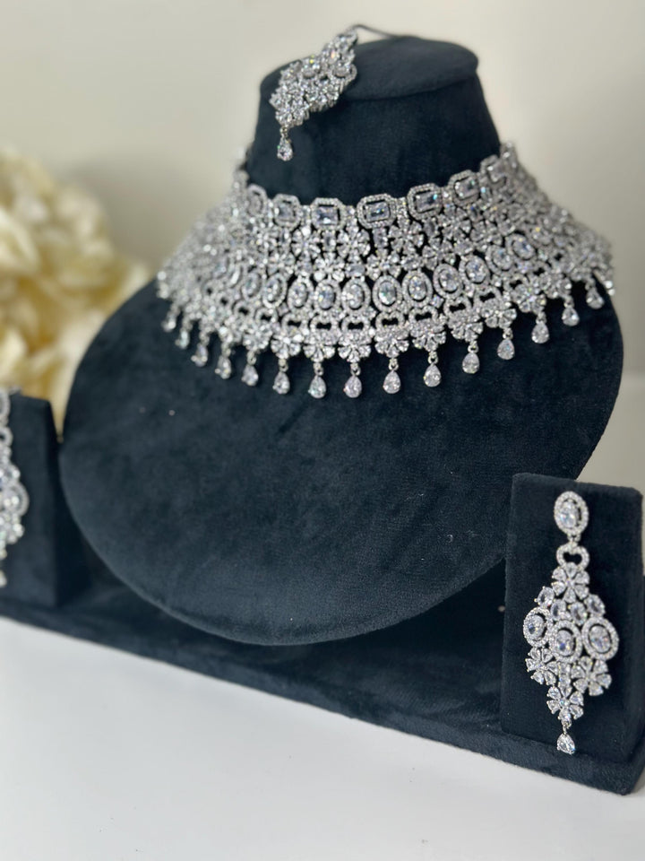 Jan CZ White Necklace ADset012
